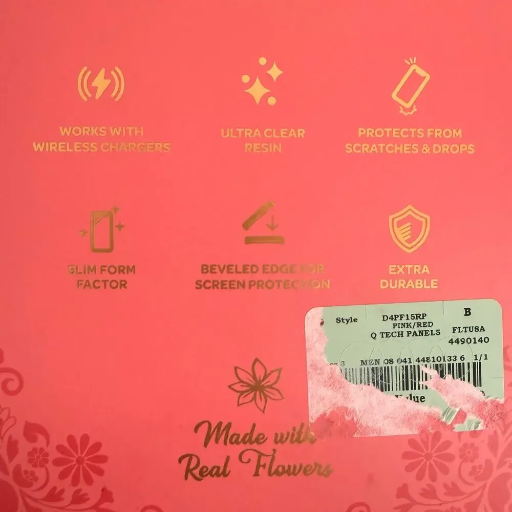 Floral iPhone 14/15 Case (NEW - opened box but unused)